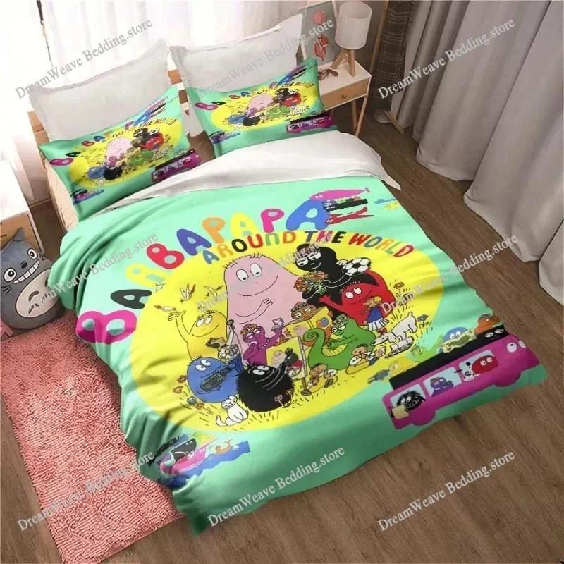 

Les Barbapapa Family Cartoon Bedding Set Twin Duvet Cover Set All Season Quilt Cover Bedding Set Twin Single Boys Luxury Gift74