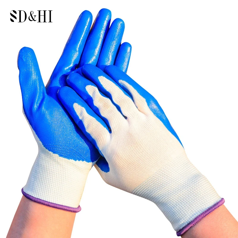 

1Pair Multifunctional Horticultural Gloves Breathable Wear Resistant Coating Garden Gloves Outdoor Protective Work Gloves