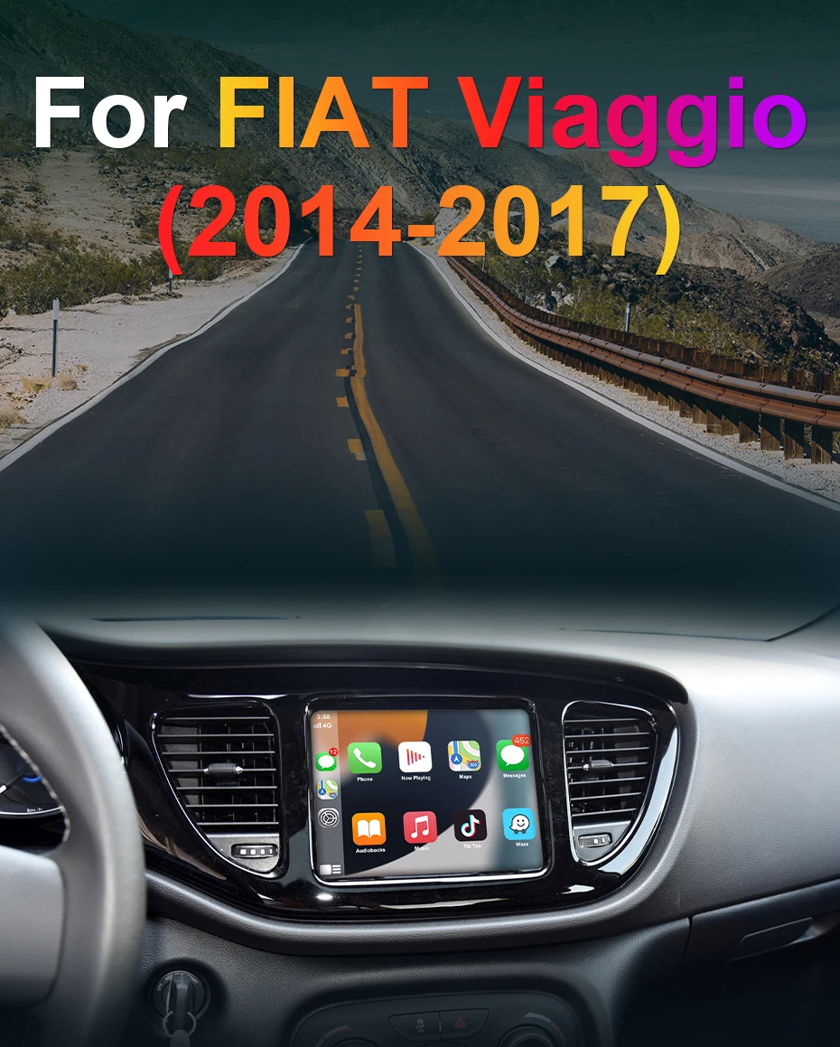 Android Auto Radio Voor Fiat Freemont En Viaggio 2014 - 2017 Multimedia Speler Navigatie Dsp Carplay Ips Video Autoradio