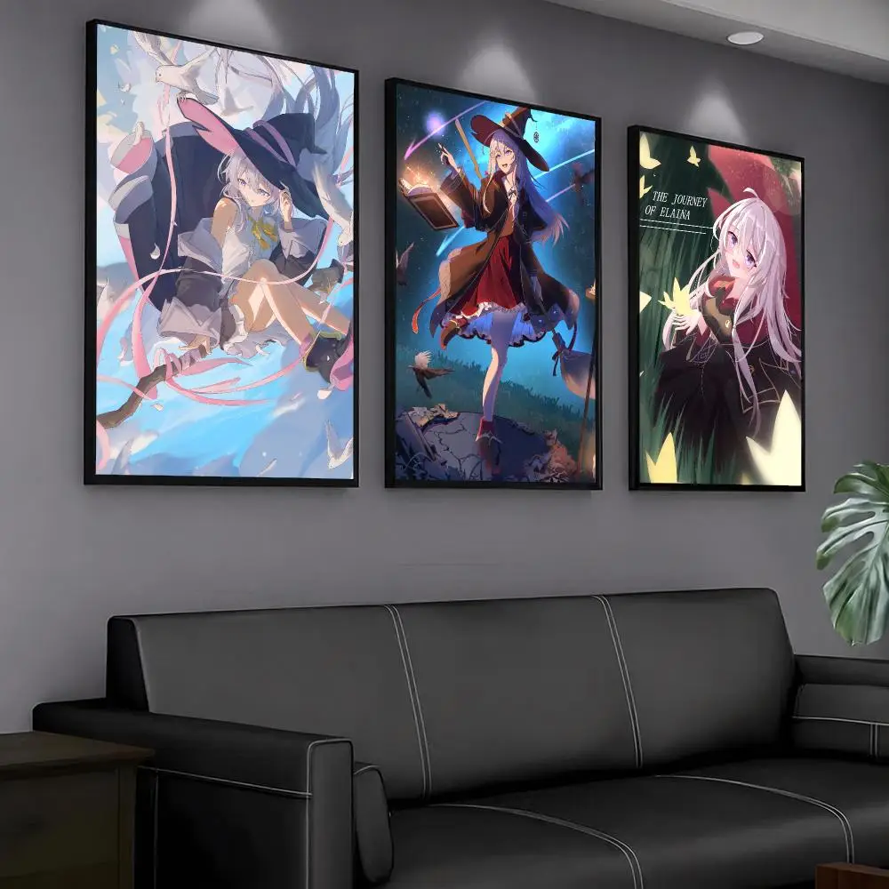 anime W-Wandering Witch Elaina-A Painting Calligraphy Artwork for Home Bedroom Office Wall Decoration Gift