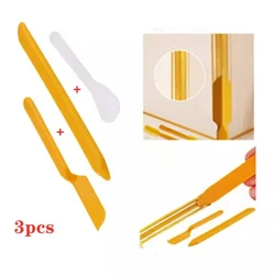 3Pcs Plastic tile gap Caulking Hand Tool Kit Sealant Smooth Scraper Putty Knife For Kitchen Bathroom Living Room Floor Sink Gap