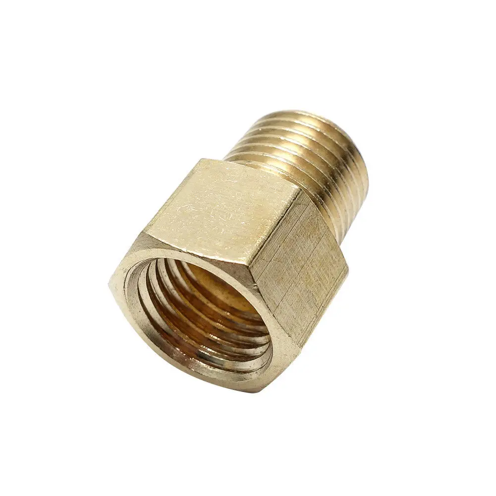 2pc 1/8NPT Female to 1/8BSPT Male Reducer Brass Adapter Fitting