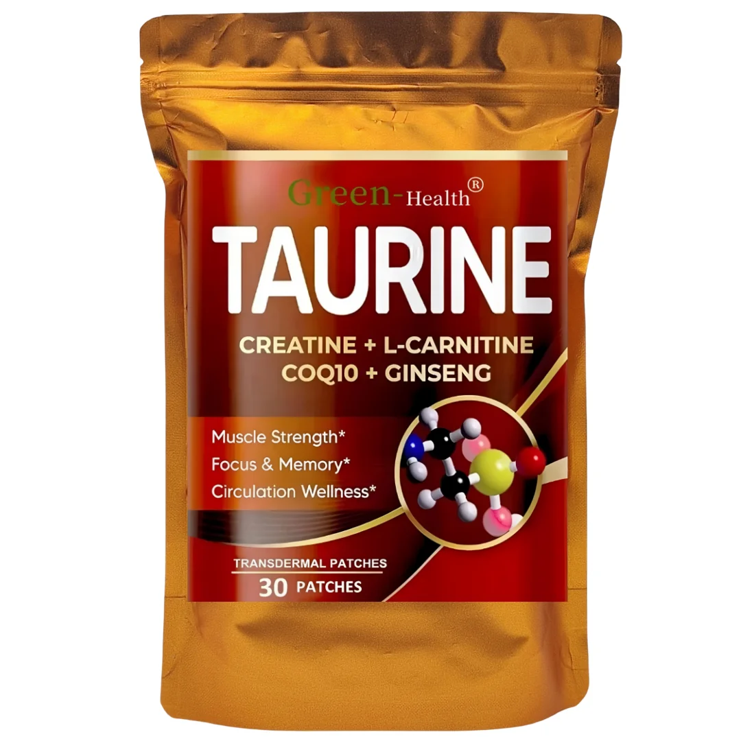 Taurine Transdermal Patches Muscle Strength, Focus, Memory -30 Patches One Month Supply