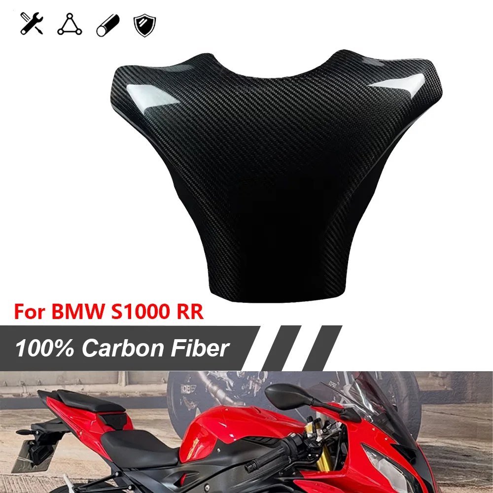 

motorcycle accessories Carbon Fiber Fuel Gas Tank Cover Protector Fit For BMW S1000RR 2010-2018 & S1000R 2015-2018