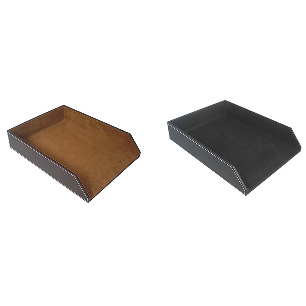 صينية تخزين الملفات A4 باللون الأسود، منظم المستندات، حامل سطح المكتب لمكتب المدرسة والمنزل، منظم صينية إدارة الورق #6