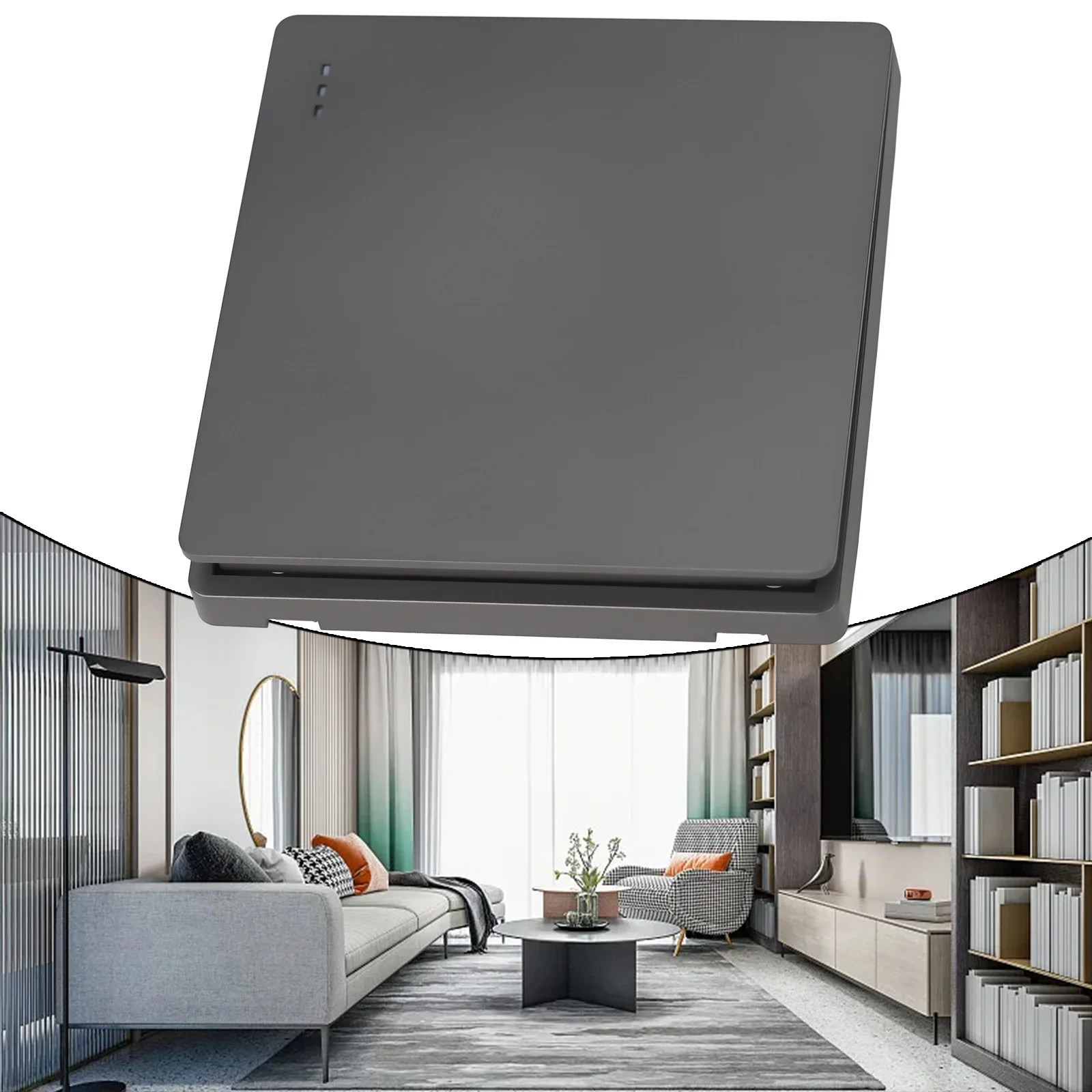 

Кнопочный переключатель без пламенного серый материал ПК ПК кнопочный кулисный переключатель настенный светильник 1/2/3 Gang Совершенно новый