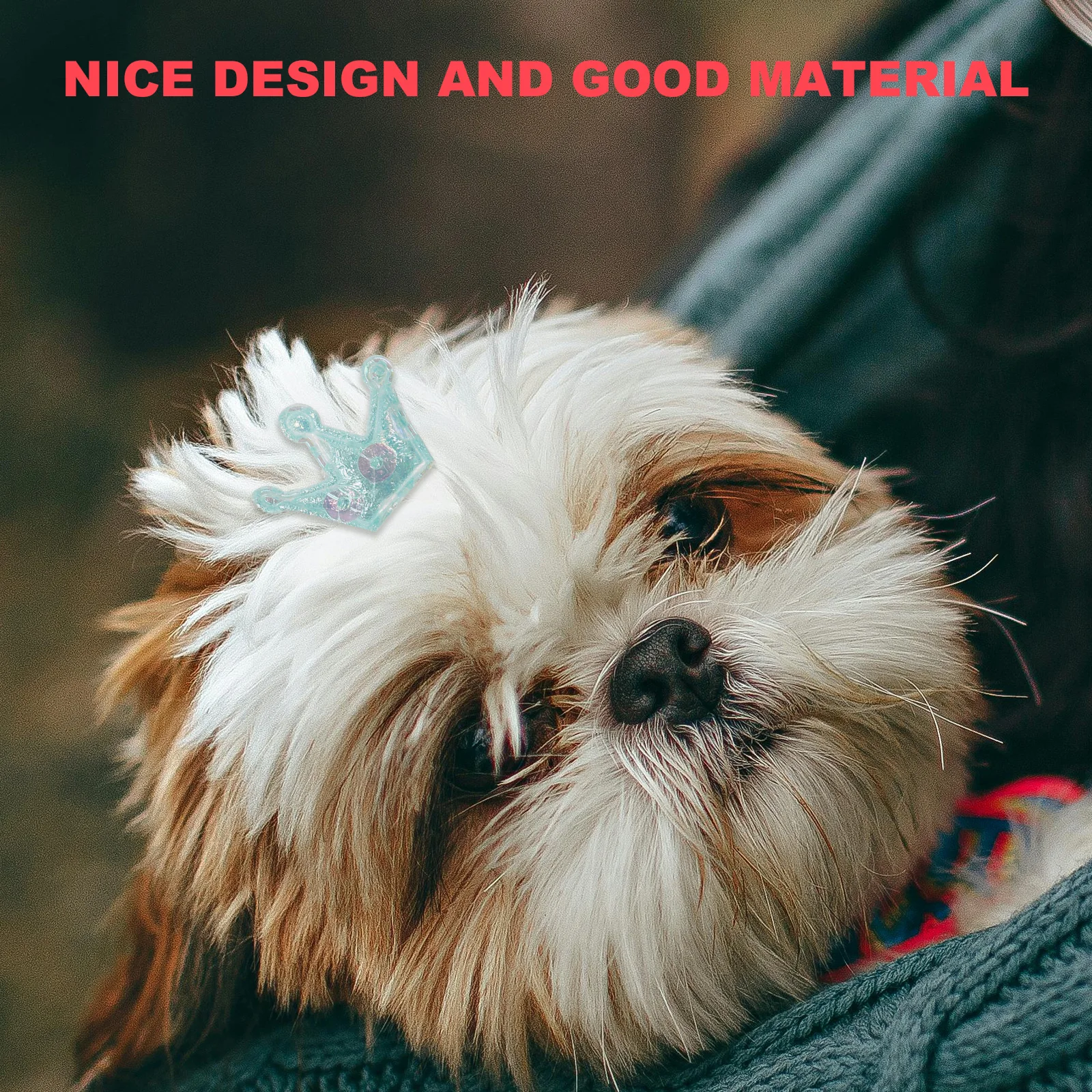 

10Pcs Dog Crown Rubber Bands Small Puppy Cat Hair Ties Lightweight Elastic Pet Festival Hair Decor for Christmas Thanksgiving