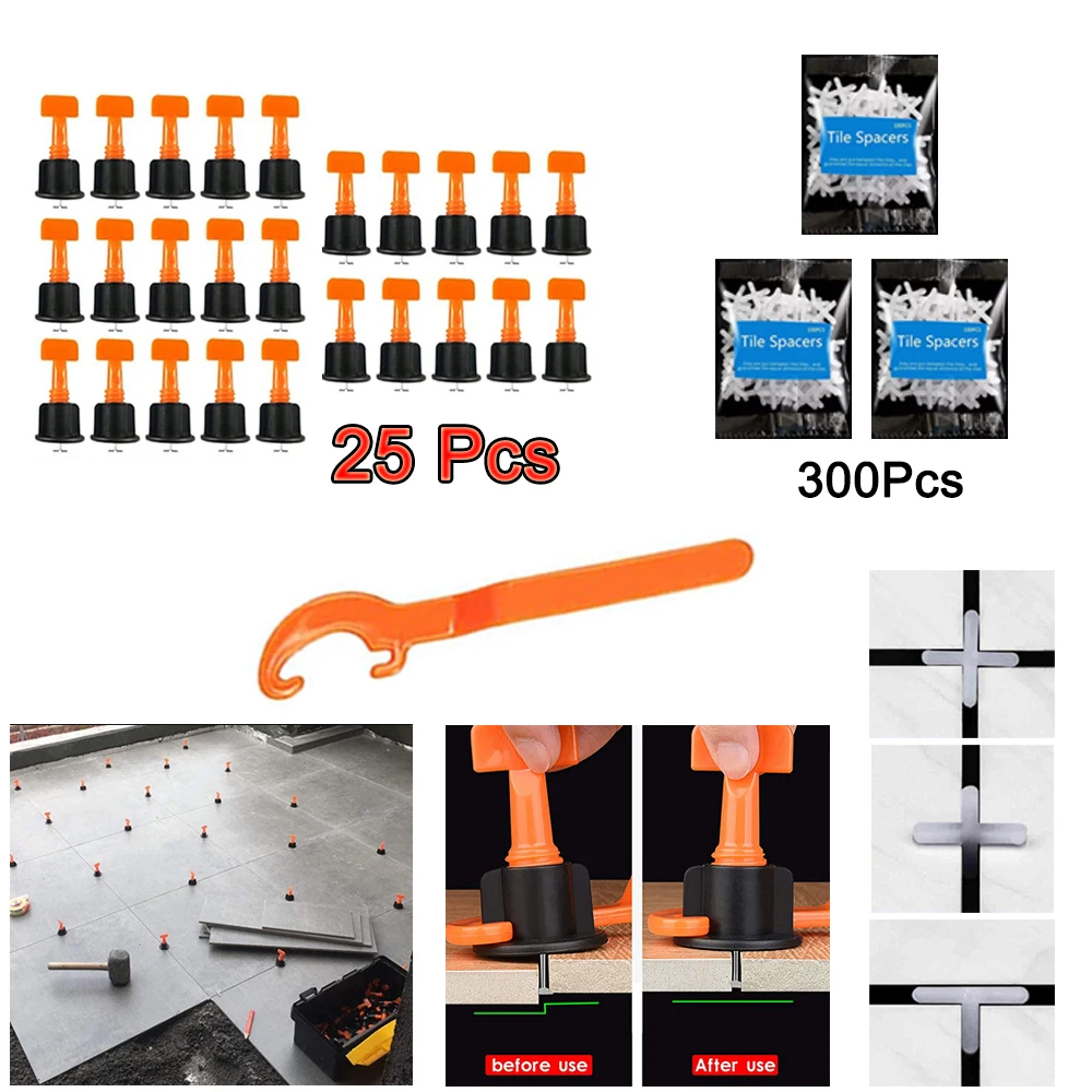 Tile Leveling Tools Kit Tile Leveler For Tile Laying Level Wedges Alignment Spacers For Leveler Locator Spacers Flooring Wall