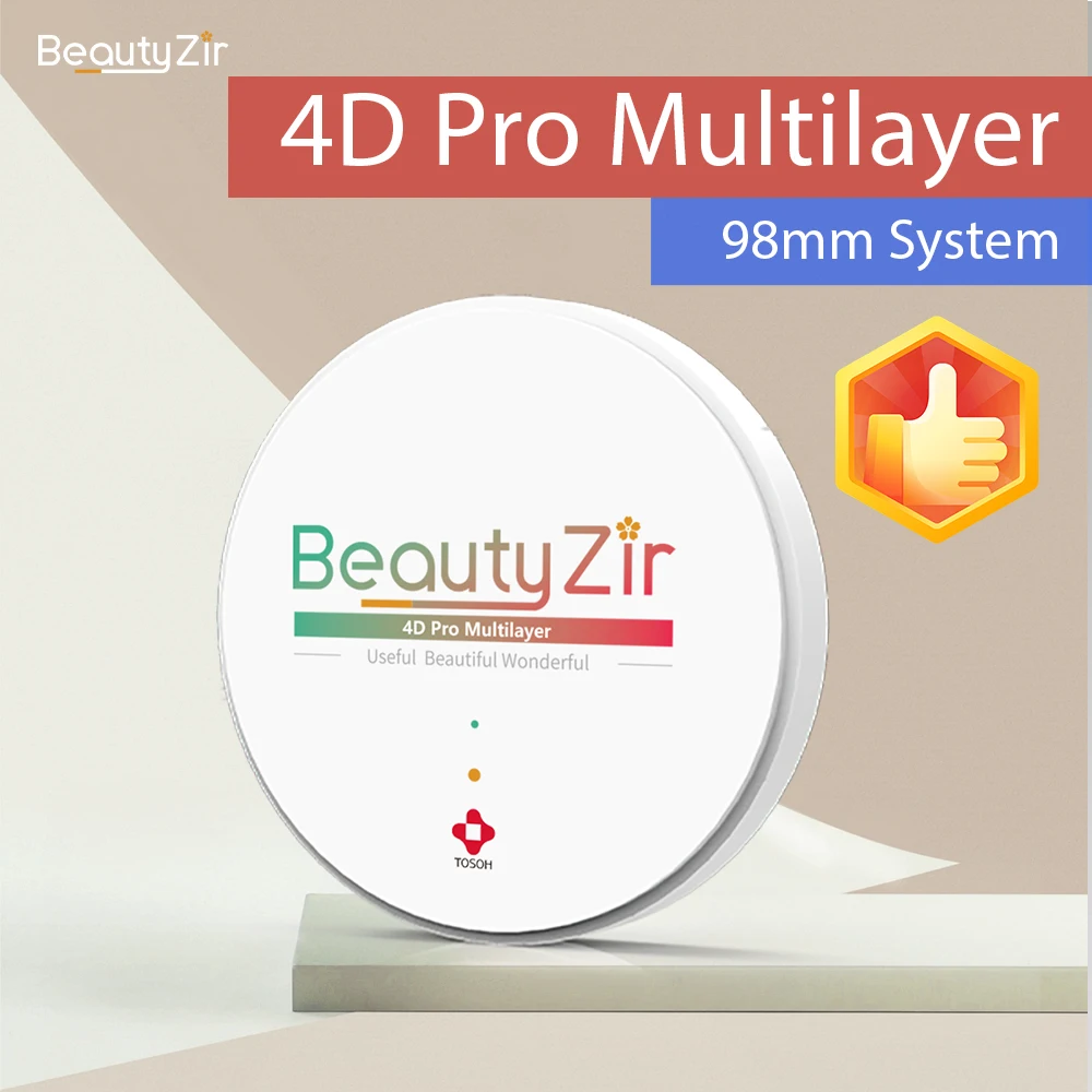 4D Pro Multilayer Top-notch Zirconia Blocks Speed Sintering 6-layers of Color 98mm Denture repair materials