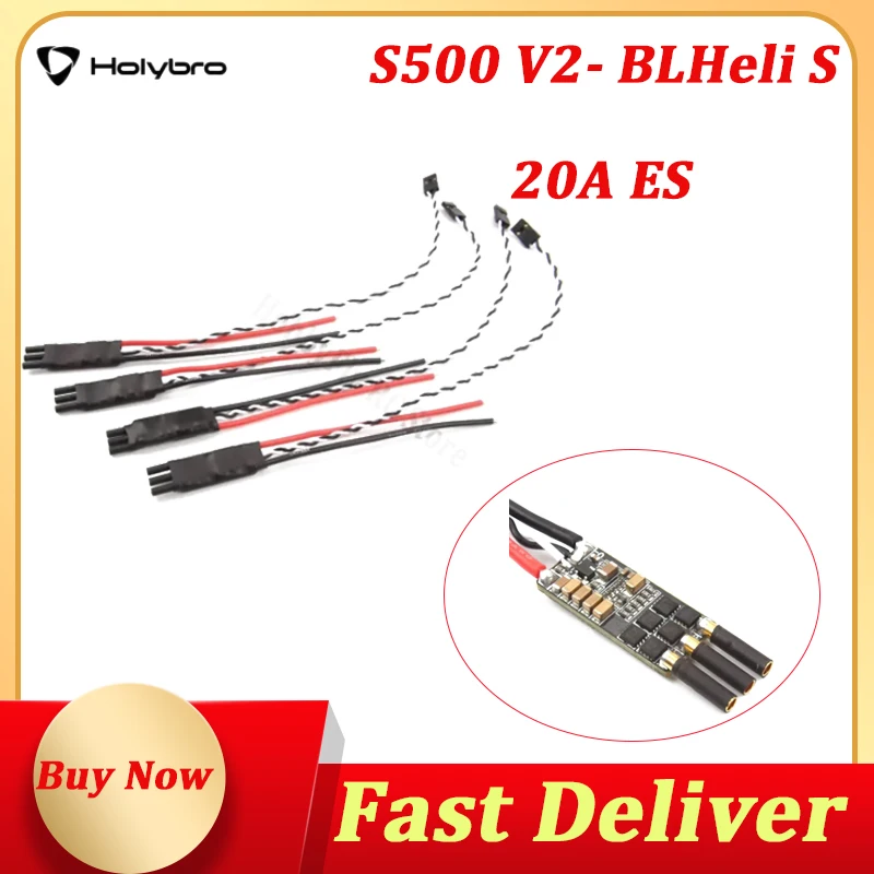 Holybro BLHeli S 2-4S 20A ESC S500 V2 Spare Parts EFM8BB21F16G MCU Supports Dshot150, Dshot300 and Dshot600 For RC FPV Drone