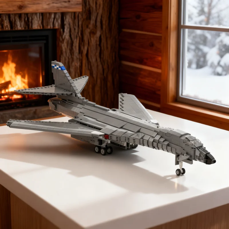 

2492 детали MOC Rockwell B-1B Lancer: Коллекционная модель для сборки, игрушка-конструктор для взрослых, подарок, креативный предмет декора для рабочего стола, премиум-класс