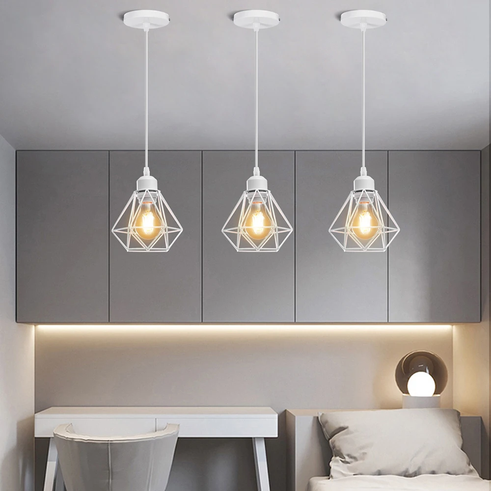 Modern Simple Pendant Lights Bedroom Study Living Room Lamps Adjustable Creative Chandelier E27 interface Bulb Home Lighting