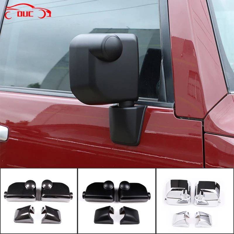 

ABS Car Rear View Side Mirror Cover Trim Accessories For Toyota FJ Cruiser 2007-2021 Gloss Silver Matte Black Carbon Fiber Style