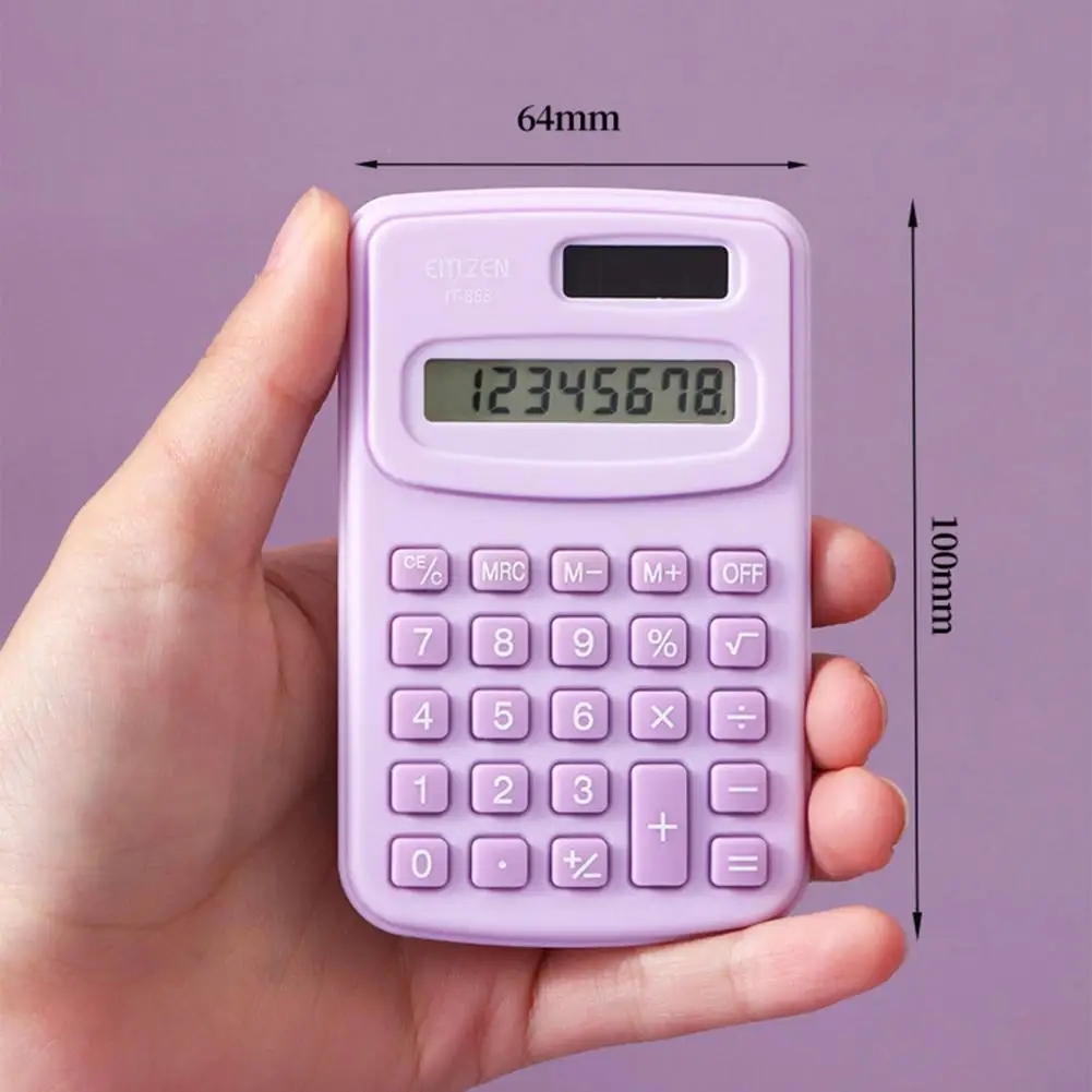 Desktop Calculator Battery Operated 8 Digits Large LCD Display Professional Portable Student Finance Calculator Office Supplies