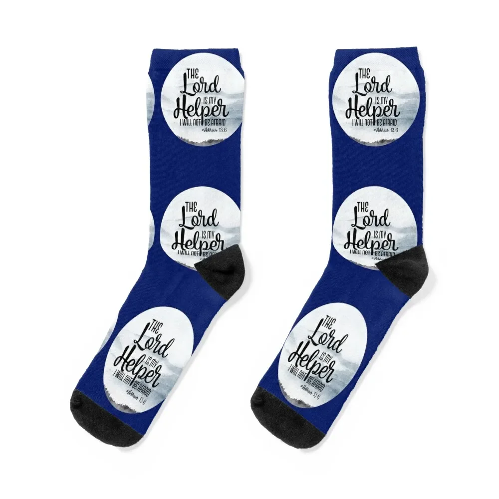 The Lord is my Helper #Hebrews 13:6 Socks shoes cartoon funny gift summer Men Socks Luxury Brand Women's