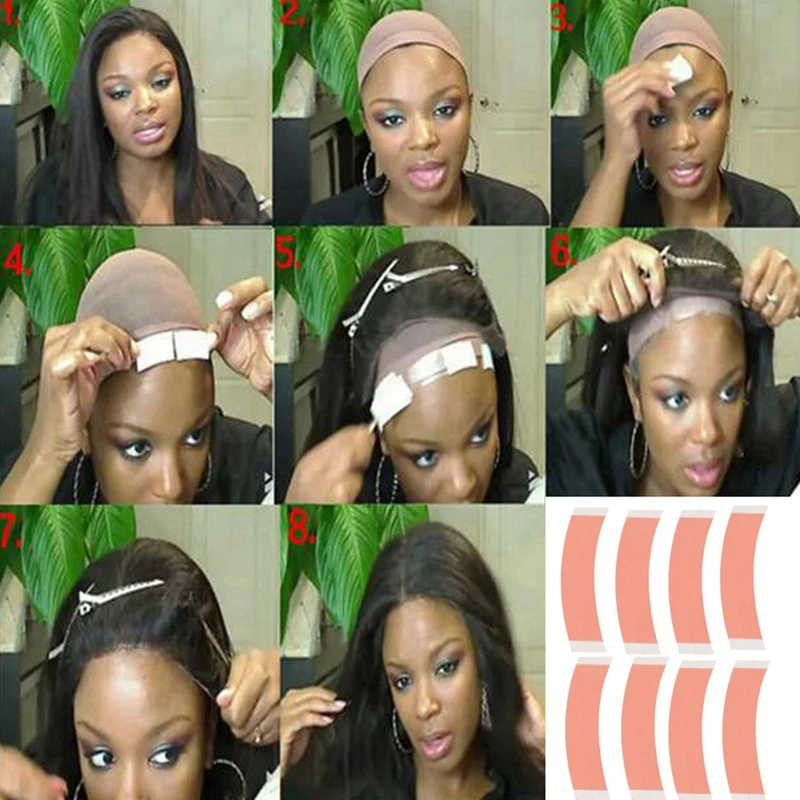 شرائط شعر مزدوجة لاصقة ، قوية للغاية ، شعر مستعار ثنائي التيار المتردد ، شعر مستعار ، شعر مستعار بدانتيل ، خط قص الأغشية ، متين ، شو شو شو