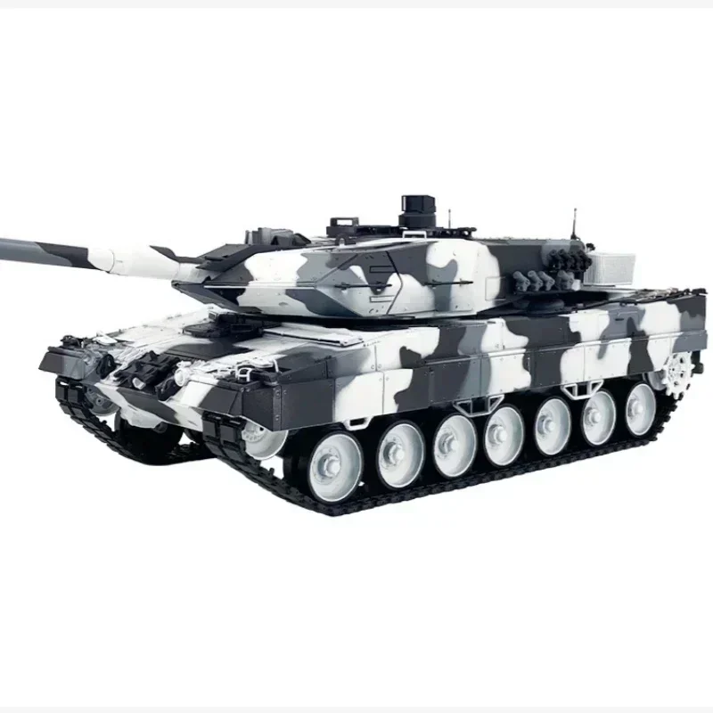 Tanque Leopardo Alemão RC com Fumaça Grande Veículo de Combate, Simulação Pesada, Modelo Toy Presentes, Novo, 1:16, 2a6, 3889