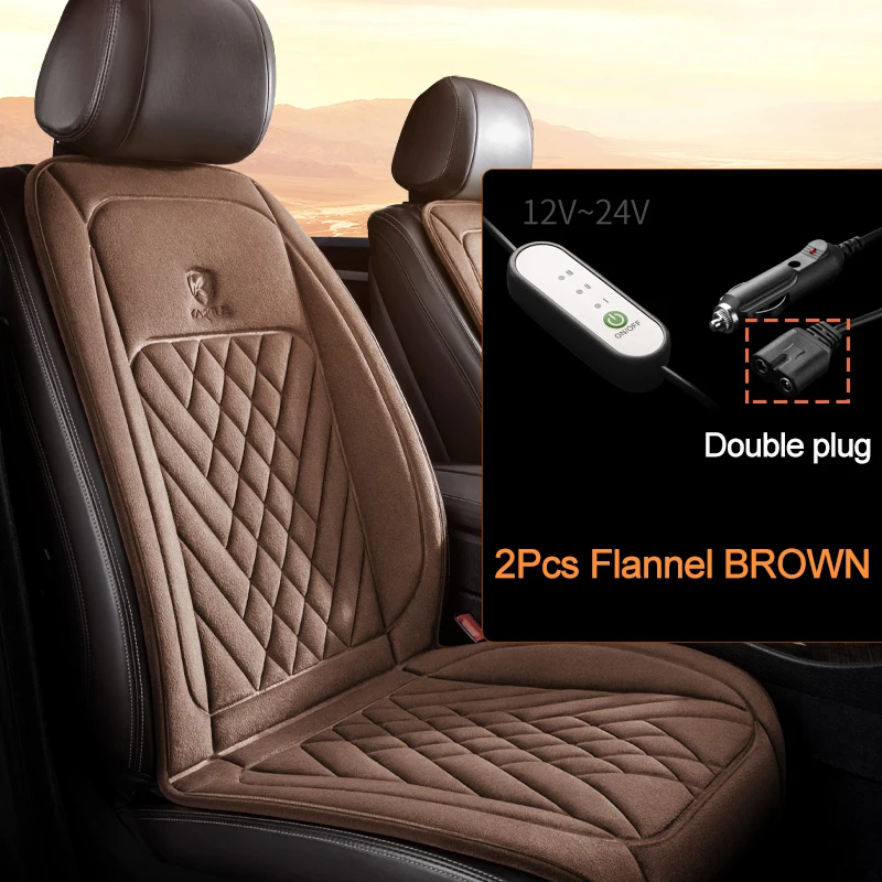 12-24V Beheizte Auto Sitz Flanell Kissen Winter Verlängern Wärmer Sitz Heizung Auto Zubehör Pads Universal Auto Sitz heizung Abdeckung – Detail 15