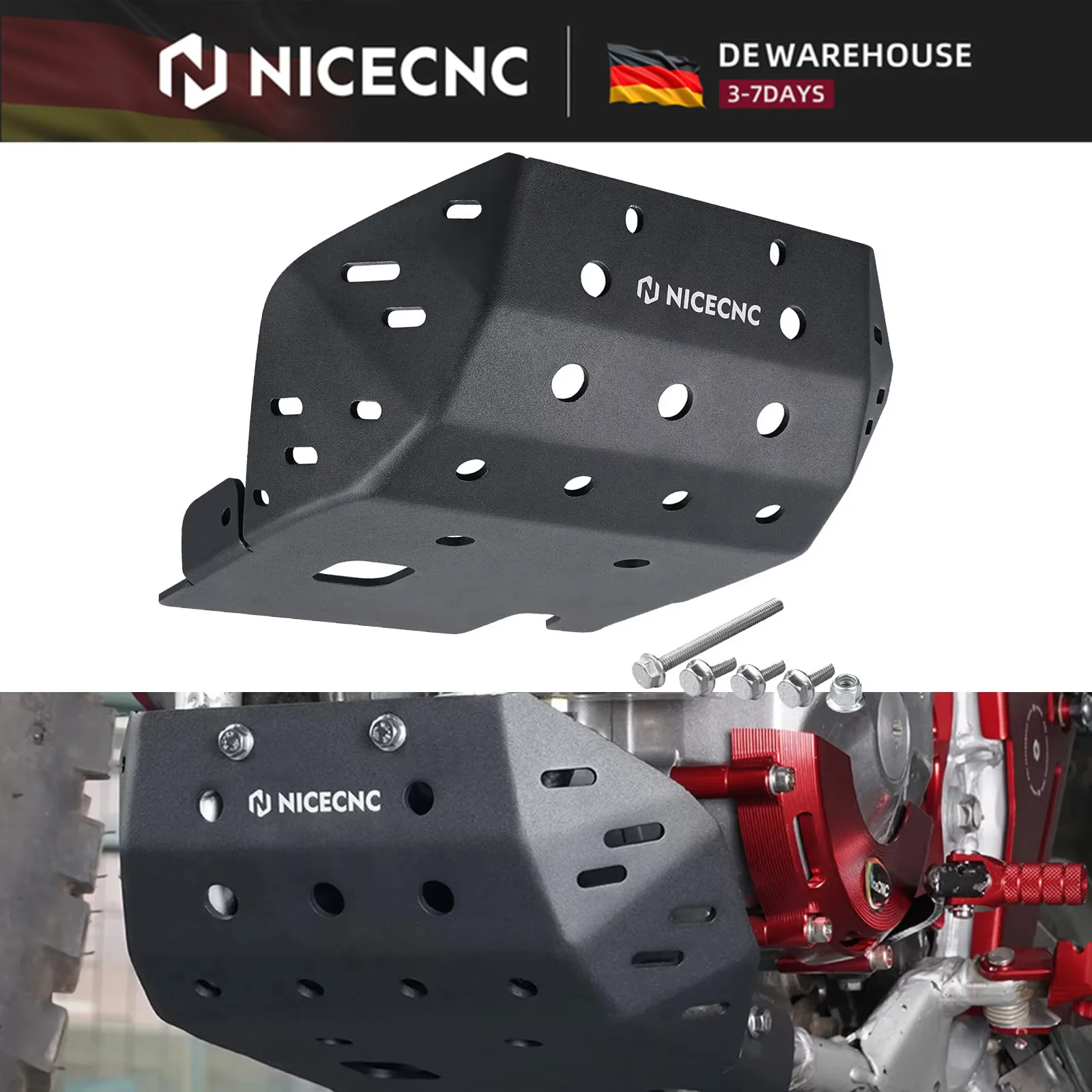 NICECNC Motorrad-Unterfahrschutz aus Aluminium für Honda XR650L XR 650L XR 650 L 1993-2025 2024 2023 2022 2021
