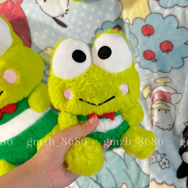 Muñeco de peluche de Anime japonés Sanrio Kero Keroppi, muñeco de rana de ojos grandes, colgante de estilo japonés, almohada de peluche, regalo
