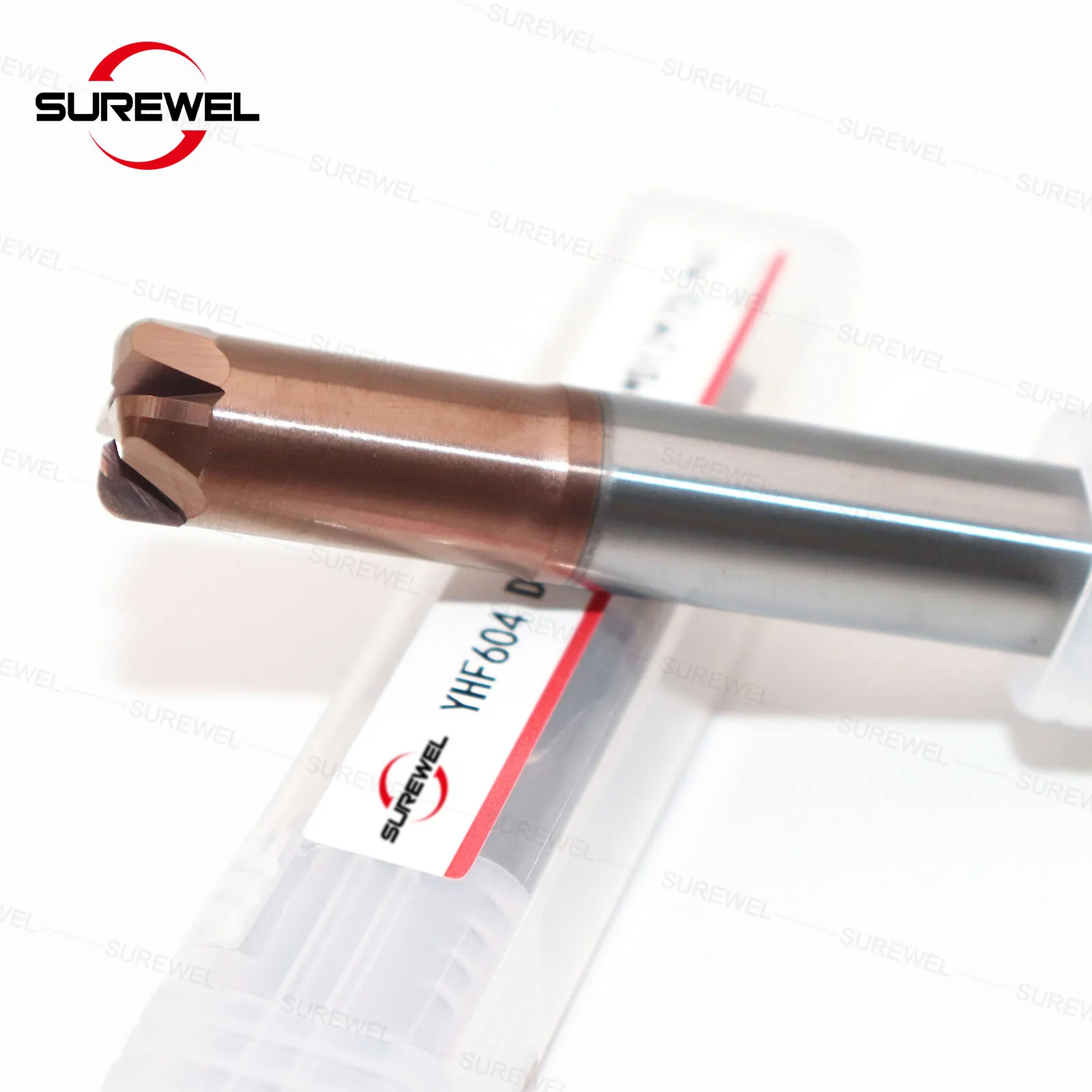 SUREWEL HRC60 คาร์ไบด์ Quenching วัสดุ Hi-Feed เครื่องตัด CNC เครื่องมือเหล็กทังสเตน Endmill 6R1.5 8R2 12R2 เครื่องจักรกลหยาบ