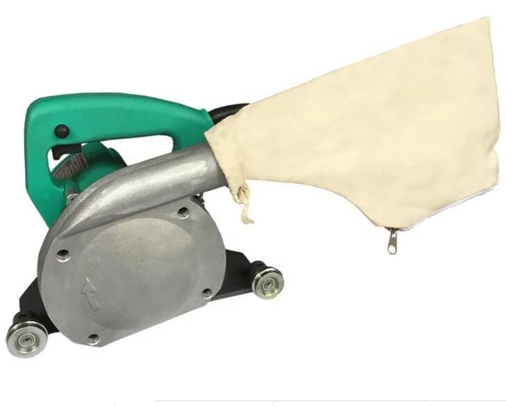 Electric Automatically Vinyl Floor Following Power Groover with Dust Shroud and 12 Teeth Carbide Cutter Made in China