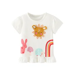 Spring meter 2-7t Tiere Mädchen T-Shirts Sommer Kinder kleidung heiß verkaufen Kurzarm Kinder T-Shirts Tops Baby Kostüm Shirt