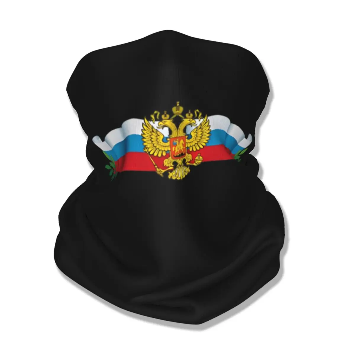 Russia Attributes Flag Coat Of Arms Double Headed Eagle Bandana Neck Gaiter Balaclavas Face Mask Scarf Cycling for Men Women