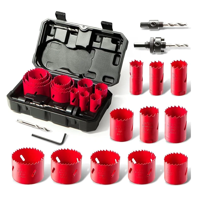 

AT02-3/4" To 2-1/2" Drilling Crown For Stainless Steel Hole Saw Set Tungsten Carbide Tipped Drill Bits For Metal Alloy Iron
