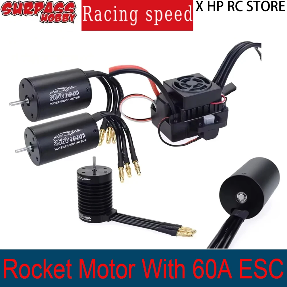 

Surpass Hobby Rocket Combo F540/3650/3660 Водонепроницаемый бесщеточный двигатель 60A ESC Combo для радиоуправляемых автомобилей масштаба 1/10/12
