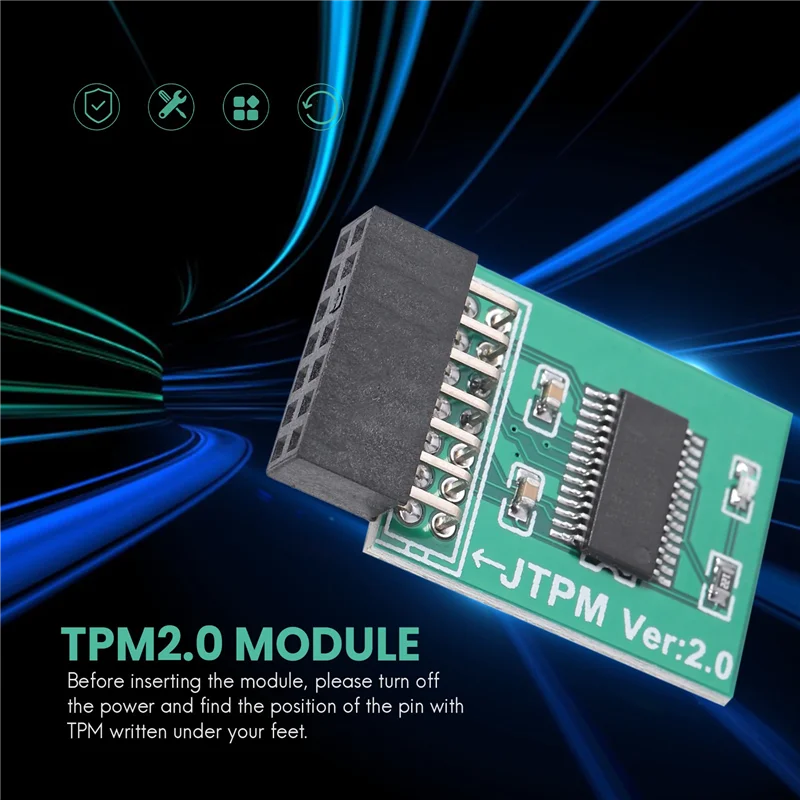 Module de sécurité de cryptage B24A TPM 2.0, carte à distance, Module LPC-14PIN 14 broches LPC pour MSI TPM2.0 LPC, Module de sécurité 14 broches