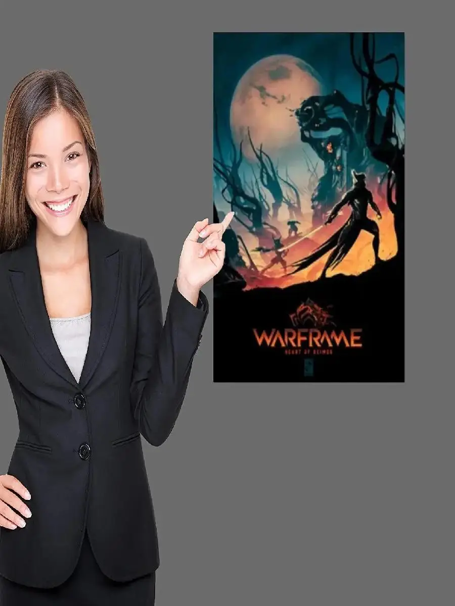 لعبة Warframe ملصق يطبع الرسم على لوحات القماش الجدارية لغرفة المعيشة العائلية الحديثة ديكور المنزل