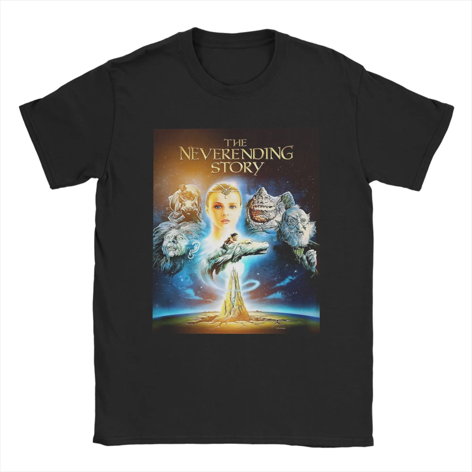 

The Neverending Story Cotton T-Shirt For Men Summer Street Style T Shirts O-Neck Hip Hop Tee Shirt Plus Size Design Clothing