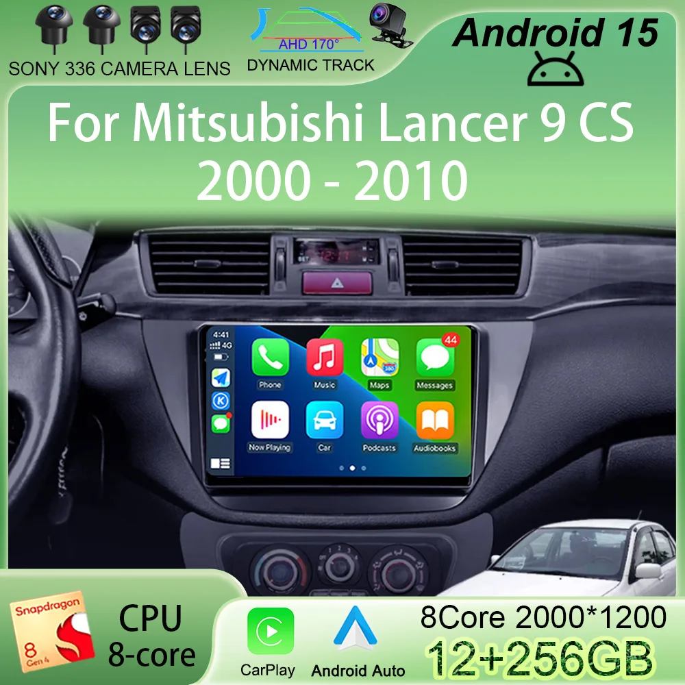 

Android 15 For Mitsubishi Lancer 9 CS 2000 - 2010 Car Radio Multimedia Video Player GPS Carplay DVD Head Unit Stereo Speakers