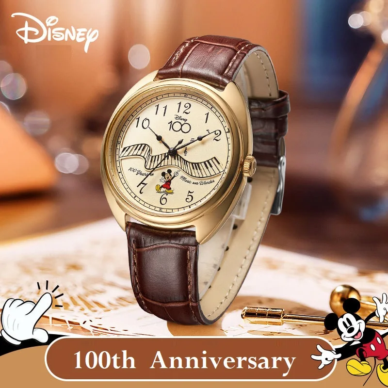 Disney Dress For Women 2023 Mickey Mouse Quartz Wristwatch Retro 100th Anniversary Watch женские наручные часы montreS Feminino