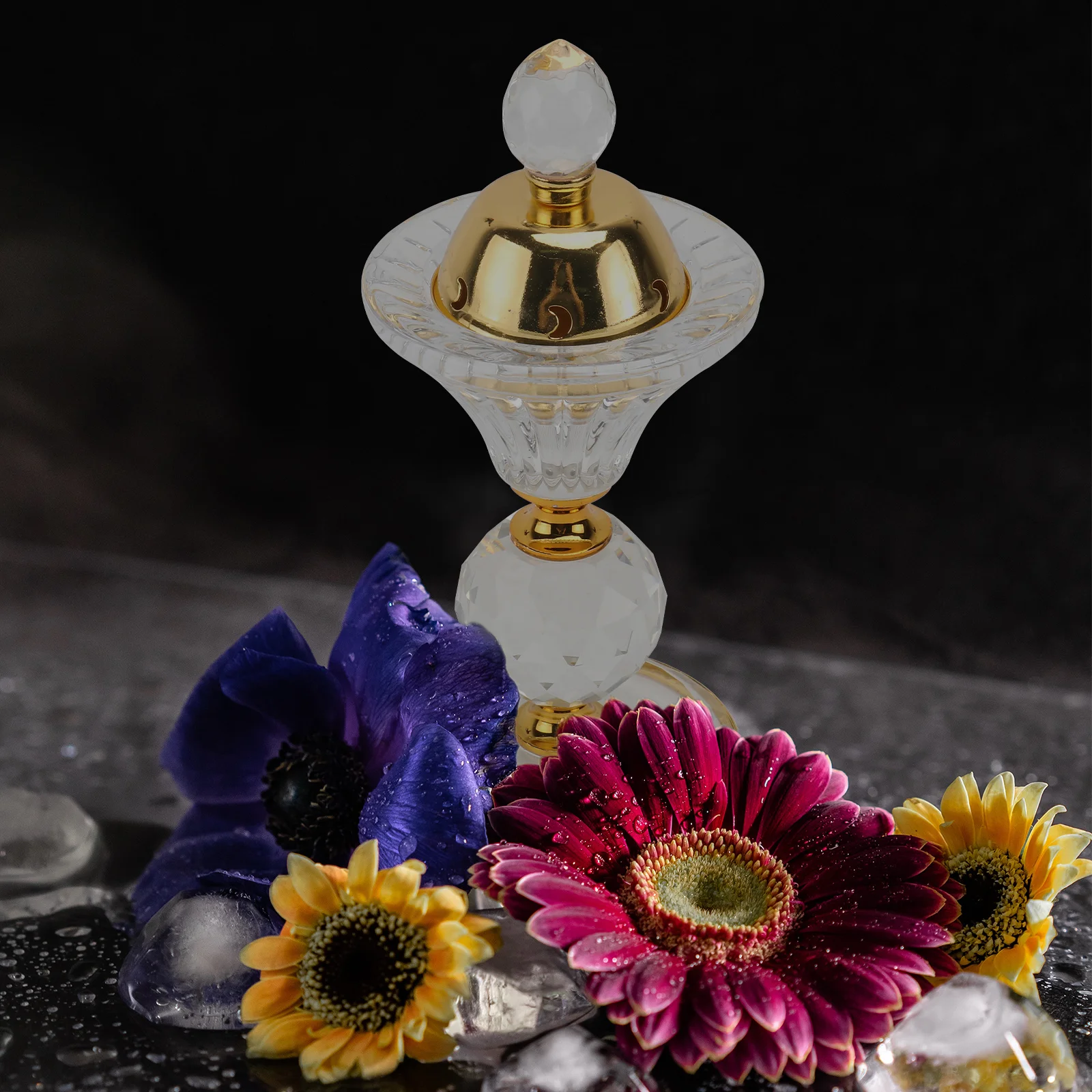 

1Pcs Decorative Crystal Incense Burner Exotic Style Easy to Use Censer for Home Office Crystal Incense Burner Decorative Censer