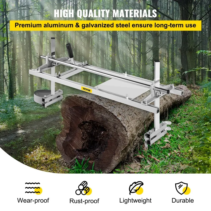 Chainsaw Mill Planking Milling 24 36 48 In Guide Bar Wood Lumber Cutting Portable Sawmill Aluminum Steel Chain Saw Mill