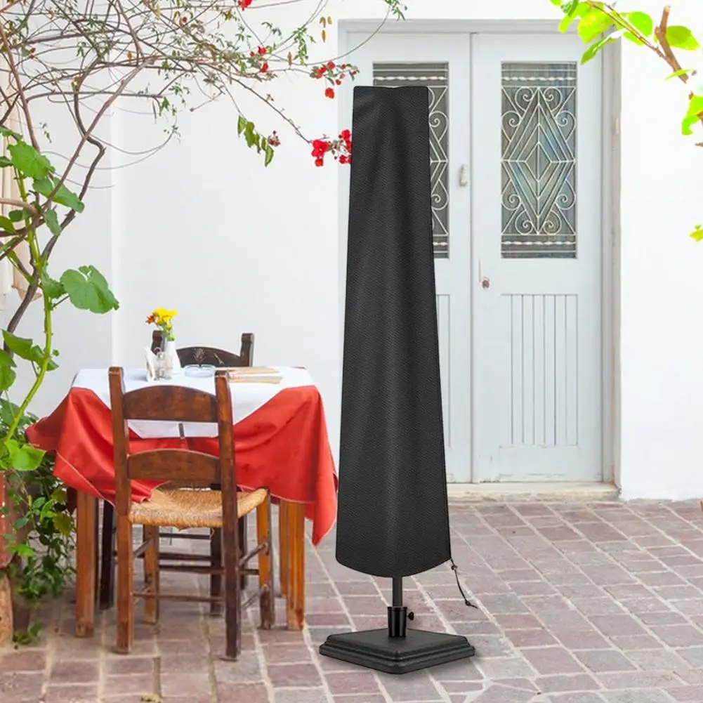 Umbrella Snow Cover Waterproof Oxford Cloth Patio Umbrella Rain Cover with Adjustable Drawstring for Outdoor Garden Yard Market