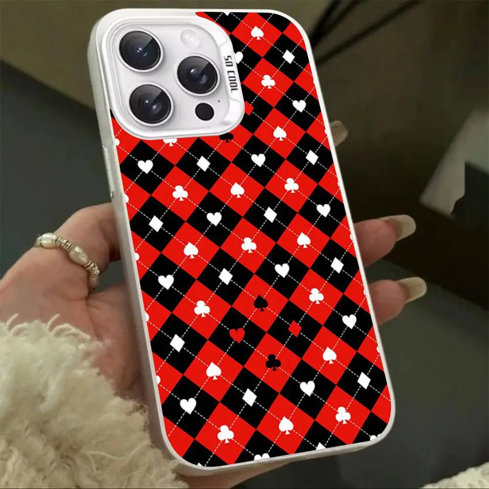 بوكر بطاقة دعوى جراب هاتف آيفون 17 16 15 14 13 12 11 برو ماكس زائد اللون للصدمات عودة غطاء فضي