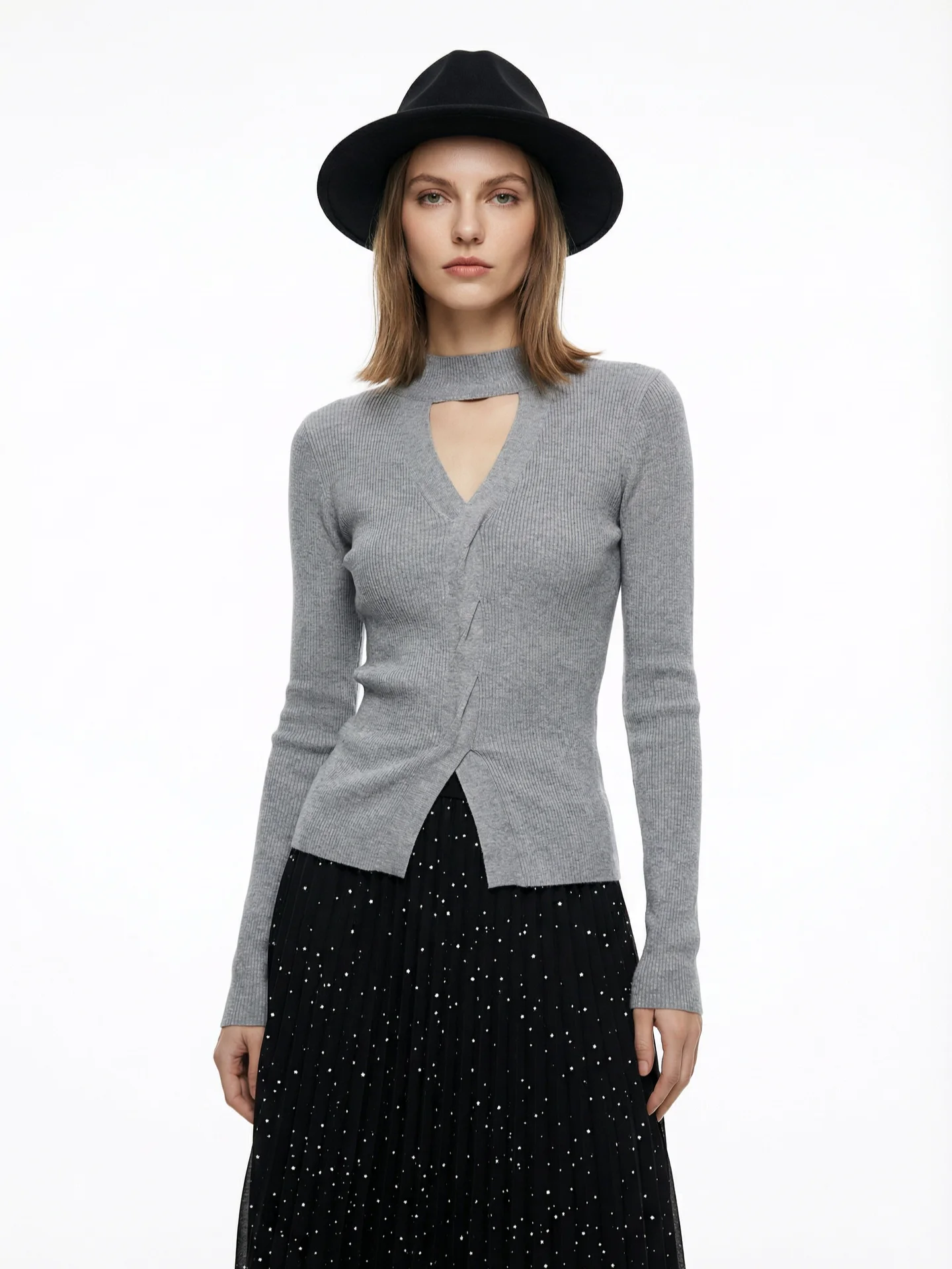 

ay Long Sve Knitted Woolen Slim Fit Base irt Women's Casual Comfortable Twist Knot Hollow out Knitwear by BWCivibe