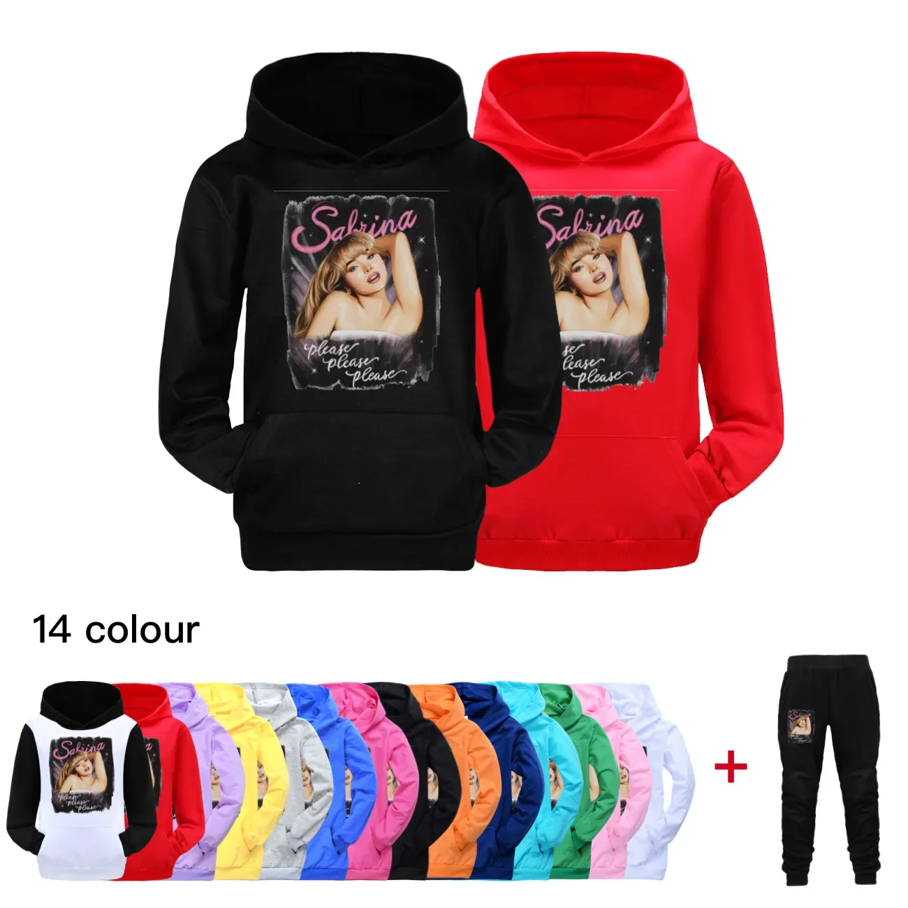 

Fashion Hoodie Kids Clothes Girls Sabrina Carpente Sweatshirt Kids Pullover Hoody Tops Boys Sweaters Cartoon Casual 3765