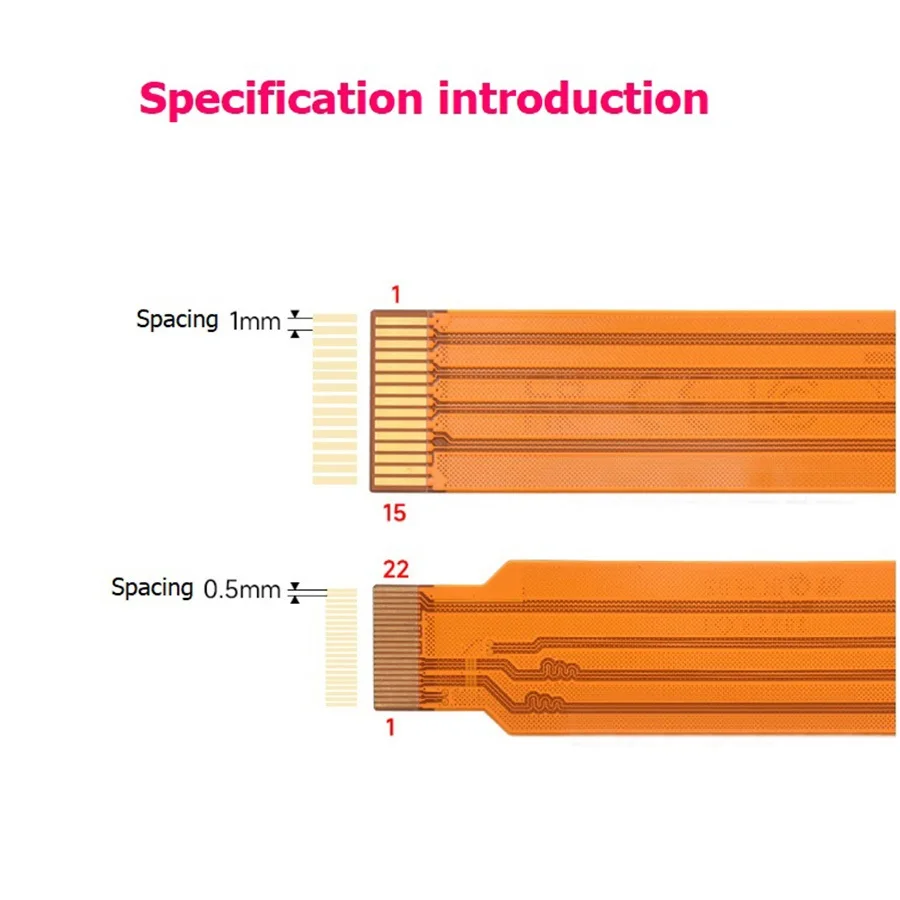 Raspberry Pi 5th كابل محول جيل ، رسمي ، أصلي ، DSI ، صف ناعم ، MIPI ، كاميرا ، شاشة ، خط FPC