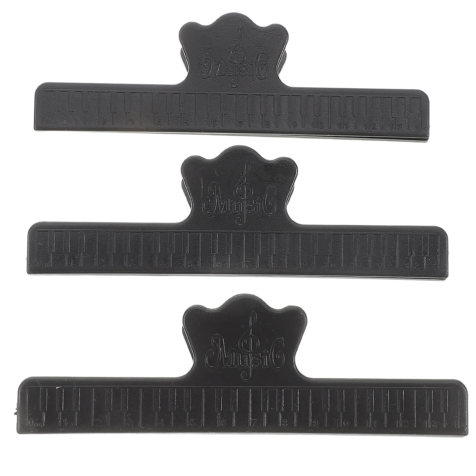 

3 Pcs Sheet Music Clip Clips Bag Book Page Holder Metal and to Student