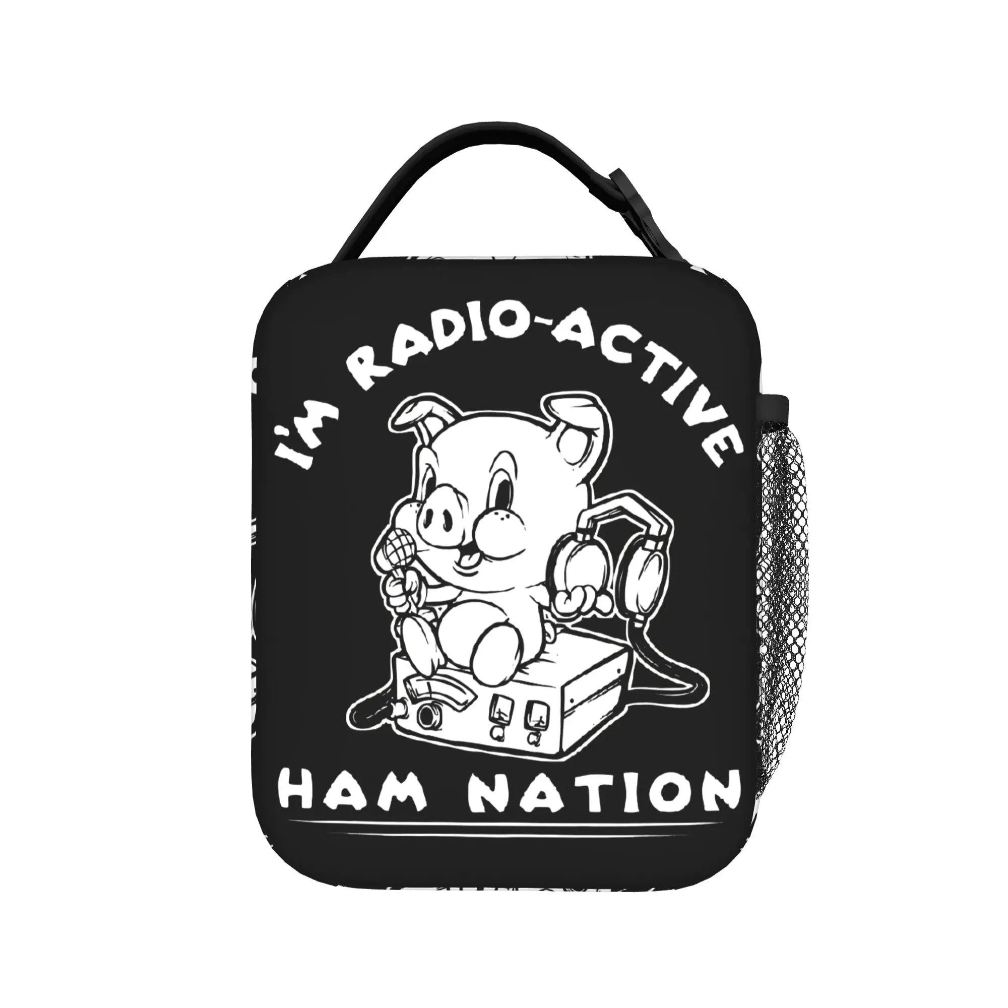 I'm Radio Active Ham Radio Ham Nation Bolsas térmicas para el almuerzo, bolsa térmica reutilizable, contenedor de comida, lonchera portátil para hombres