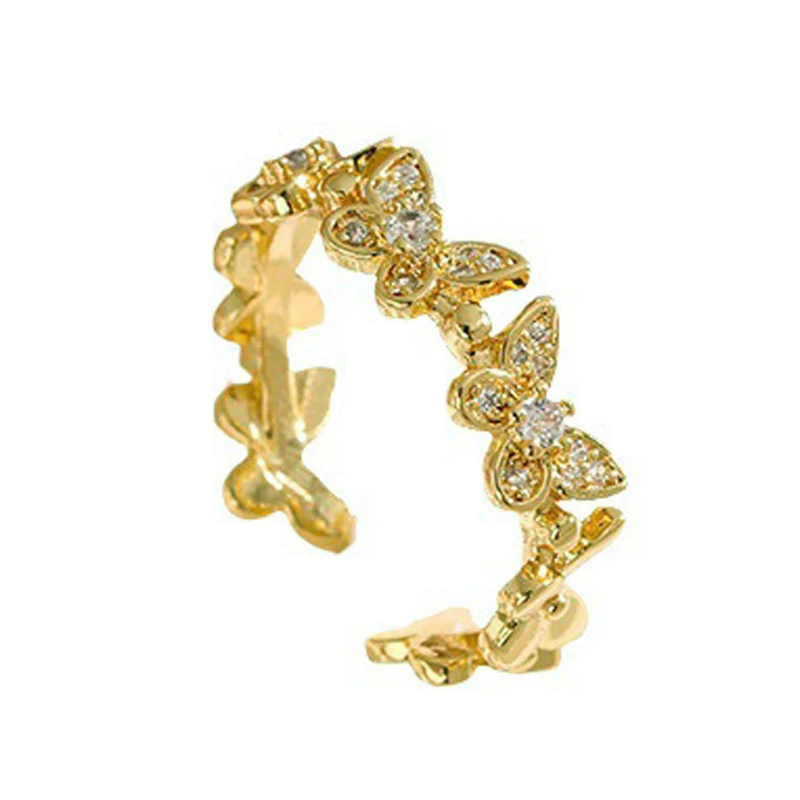 

Новые модные кольца-бабочки с муассанитом 2026 года, цвет D, VVS1, сверкающие, регулируемые, для девушек, минималистичные украшения, подарок, сертифицированные