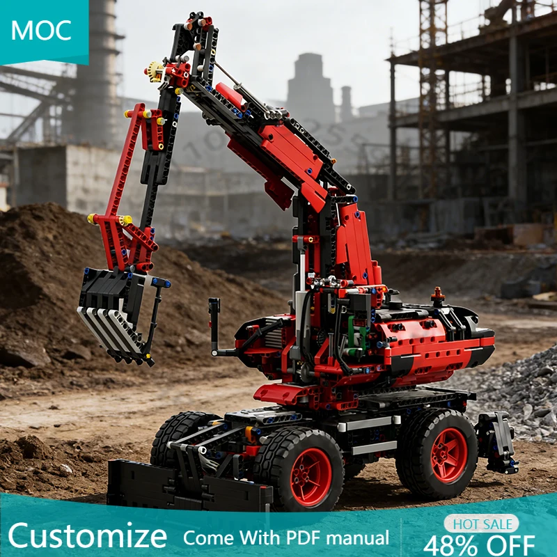 

Набор для сборки колесного экскаватора 2585 деталей с аксессуарами, 42082 MOC, модульная конструкция, DIY, подарок для мальчика на праздник