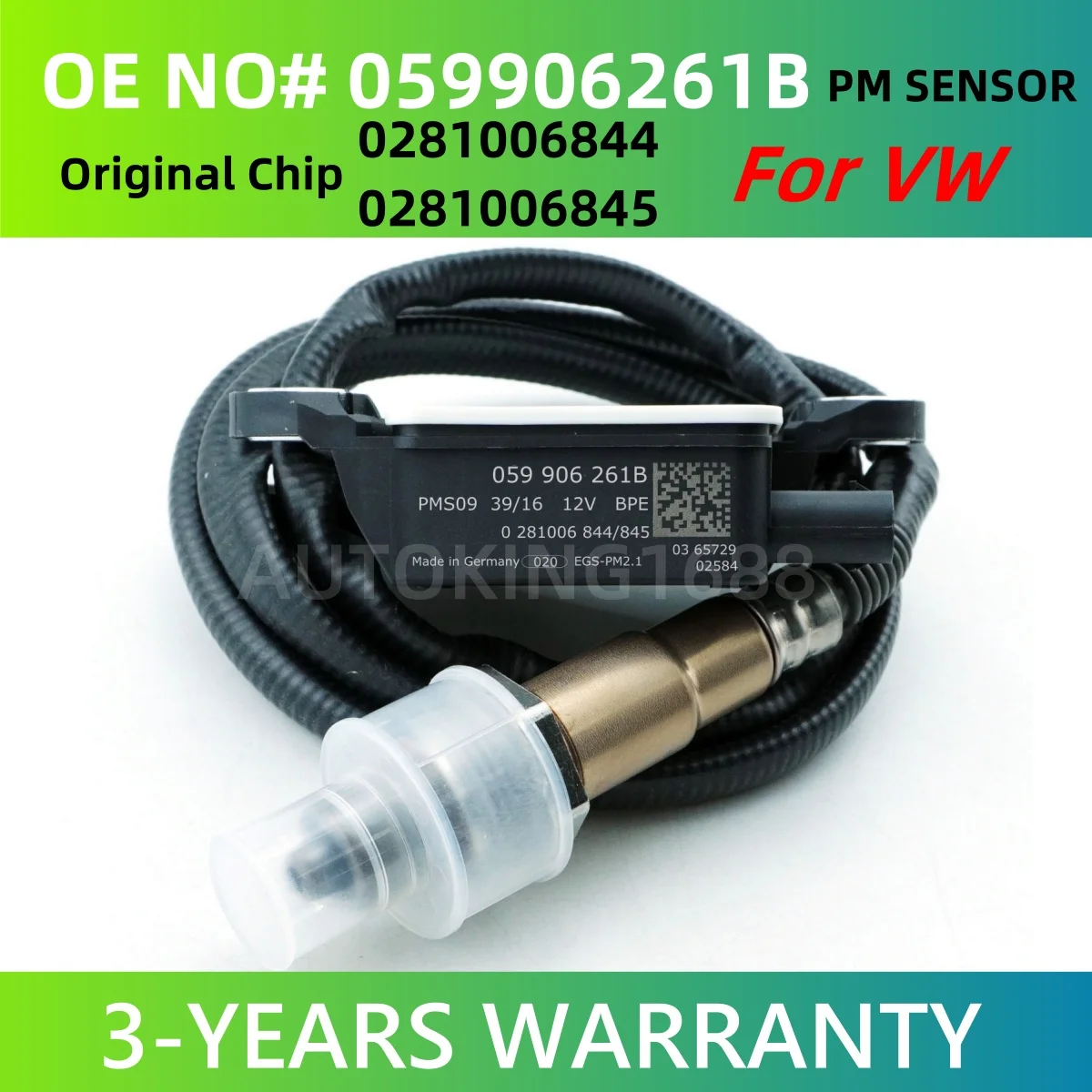 

059906261B OEM 0281006844 0281006845 New Particulate Matter Sensor PM Sensor Compatible with For VW Volkswagen