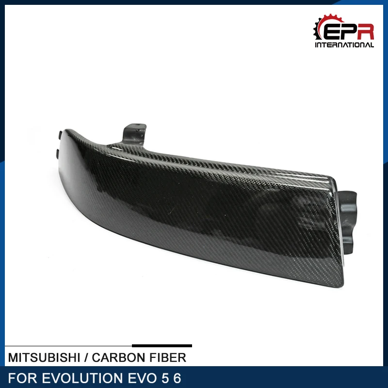 For Mitsubishi Evolution EVO 5 6 Carbon Fiber Headlight Block Out RHS Glossy Finish Bumper Air Vent Fibre Intake Duct Tuning Kit