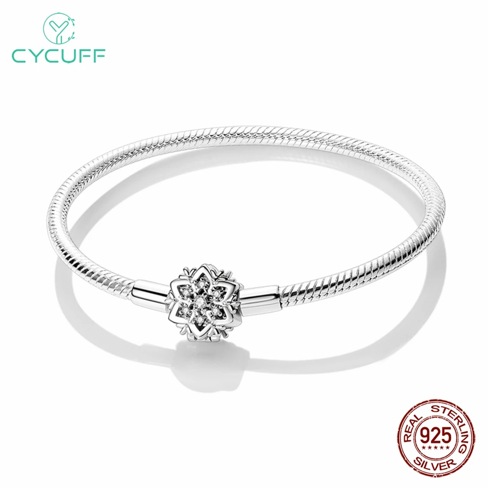 HOT 925 Sterling Silver Bracelet Original 17-20CM Star Moon Butterfly Heart Paw Zircon Bracelets Fit DIY Charms Jewelry Gifts