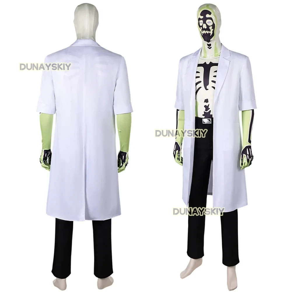 Dr. Phosphorous Cosplay Costume TV Creature Role-playing Commandos cos Uniform Headwear Outfits 25Halloween Carnival Party Suit